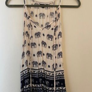 Elephant Print Top